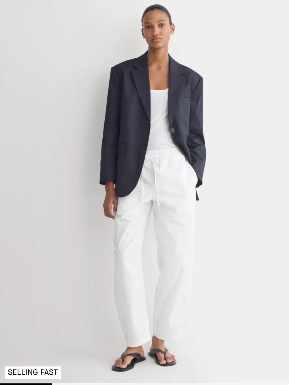 Everlane White “Pull-On Balloon Pant”